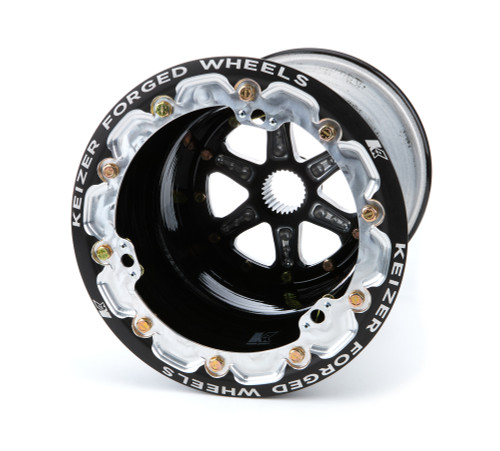 Wheel - 10 x 13 in - 5.000 in Backspace - 27 Spline - Beadlock - Aluminum - Black Powder Coat - Each