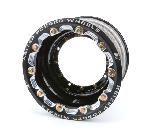Wheel - 10 x 7 in - 2.000 in Backspace - 4 x 6.75 in Bolt Pattern - Beadlock - Aluminum - Black Powder Coat - Each