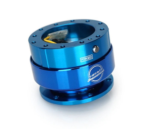 Steering Wheel Quick Release - Gen 2.0 - Bolt-On - SFI 42.1 - Horn Wiring Included - Aluminum - Blue Anodized - 6-Bolt Steering Wheel - Each