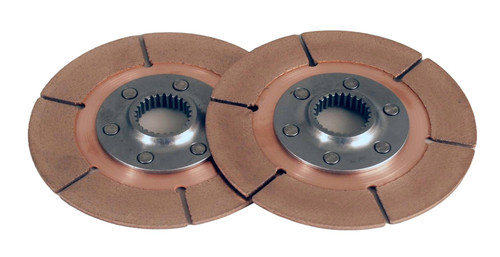 Clutch Disc - Full Circle 6-Rivet - 5.5 in Diameter - 1-5/32 in x 26 Spline - Rigid Hub - Metallic - Tilton Clutches - Pair Clutch Disc - Full Circle 6-Rivet - 5.5 in Diameter - 1-5/32 in x 26 Spline - Rigid Hub - Metallic - Tilton Clutches - Pair