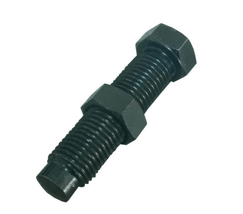 Torsion Stop Weight Adjuster Bolt - 7/16-20 in Thread - 2.000 in Long - Hex Head - Hex Nut - Stainless - Natural - Torsion Stops - Sprint Car - Each