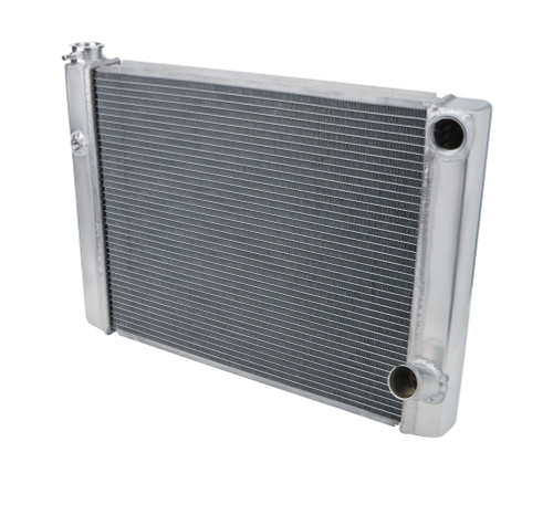 Radiator - 26 in W x 19 in H x 2.25 in D - Dual Pass - Passenger Side Inlet - Passenger Side Outlet - Aluminum - Natural - Each