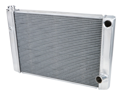 Radiator - 28 in W x 19 in H x 2.25 in D - Dual Pass - Passenger Side Inlet - Passenger Side Outlet - Aluminum - Natural - Each