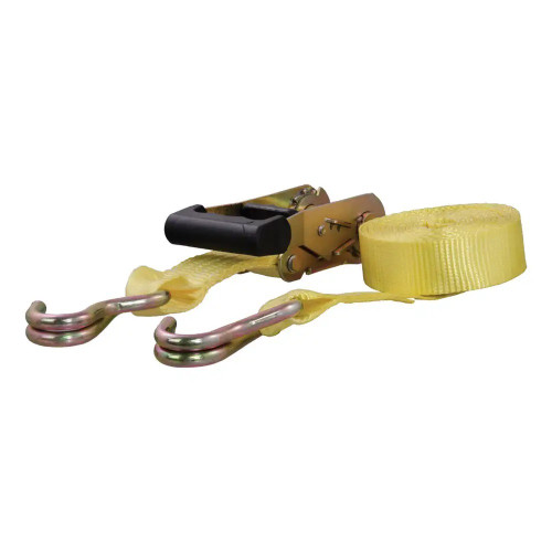Ratchet Tie Down - 1.5 in Wide - 14 ft Long - 1667 lb Capacity - Adjustable - Nylon - Yellow - Each Ratchet Tie Down - 1.5 in Wide - 14 ft Long - 1667 lb Capacity - Adjustable - Nylon - Yellow - Each