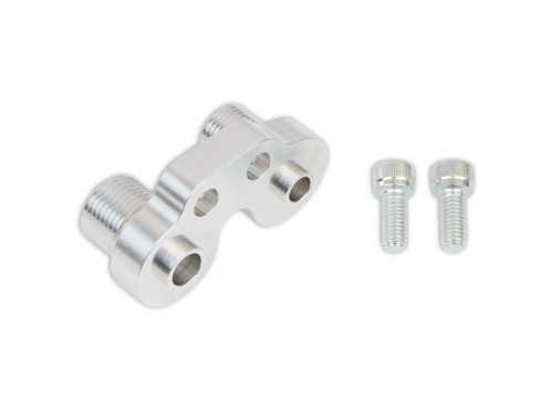 Compressor Adapter - 2 Port - Aluminum - Natural - Sanden SD7 - Each Compressor Adapter - 2 Port - Aluminum - Natural - Sanden SD7 - Each