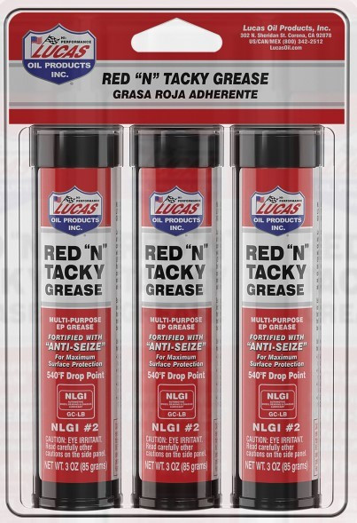 Grease - Red N Tacky - Red Lithium - 3 oz Cartridge - Set of 3