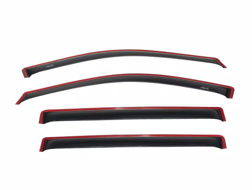 Side Window Visor - In-Channel Ventvisor - Stick-On - Front / Rear - Plastic - Dark Smoke - Toyota Midsize truck 2024 - Kit