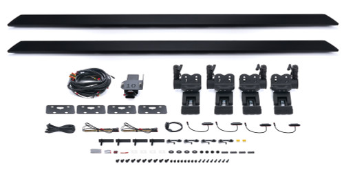 Running Boards - Pro-E - 6 in Wide - Power-Deploying - Illuminated - Aluminum - Black Anodized - Crew Cab - Ram Fullsize Truck 2009-24 - Pair