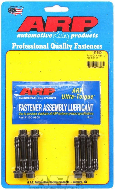 Connecting Rod Bolt Kit - High Performance - 8 mm Bolt - 8740 - Chromoly - Black Oxide - Ford 4-Cylinder - Set of 8
