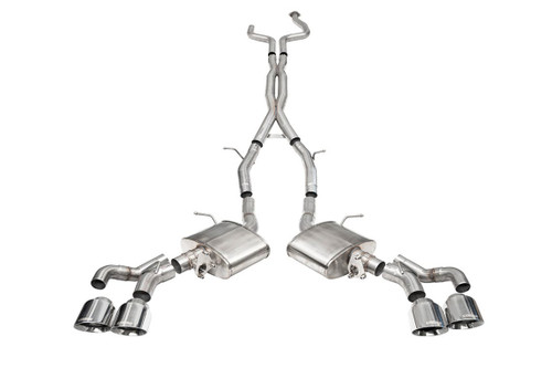 Exhaust System - Xtreme - Cat-Back - 3 in Diameter - 4.5 in Polished Tips - Stainless - Natural - Cadillac CT5-V 2022-24 - Kit