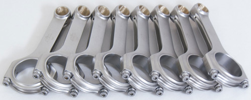 Connecting Rod - H Beam - 6.000 in Long - Bushed - 3/8 in Cap Screws - ARP2000 Bolt - Forged - Steel - Small Block Chevy - Set of 8 Connecting Rod - H Beam - 6.000 in Long - Bushed - 3/8 in Cap Screws - ARP2000 Bolt - Forged - Steel - Small Block Chevy - Set of 8