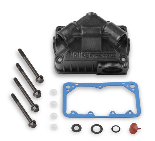 Carburetor Fuel Bowl - Center Hung - Sight Window - Gaskets / Hardware Included - Aluminum - Gray Anodized - Holley 4150 / 4500 Carburetors - Each