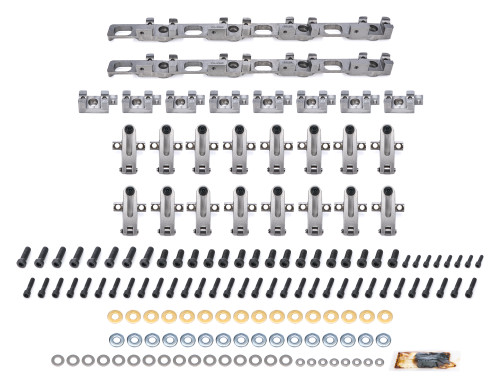 Rocker Arm - Pro Series - Shaft Mount - 1.7 / 1.7 Ratio - Full Roller - Aluminum - Natural - Brodix BB-1 / BB-2 Heads - Big Block Chevy - Set of 16