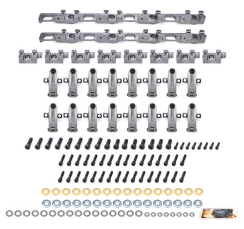 Rocker Arm - Pro Series - Shaft Mount - 1.7 / 1.7 Ratio - Full Roller - Aluminum - Natural - Brodix BB-3Xtra Heads - Big Block Chevy - Set of 16