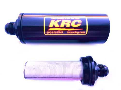 Fuel Filter - Race Ready - In-Line - Stainless Element - 7.500 in Long - 10 AN Male Inlet - 10 AN Male Outlet - Aluminum - Black Anodized - Each Fuel Filter - Race Ready - In-Line - Stainless Element - 7.500 in Long - 10 AN Male Inlet - 10 AN Male Outlet - Aluminum - Black Anodized - Each