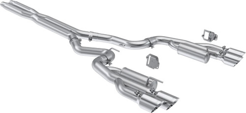 Exhaust System - Armor Pro - Cat-Back - 3 in Diameter - 4 in Stainless Tips - Stainless - Ford Coyote - Ford Mustang 2024 - Kit