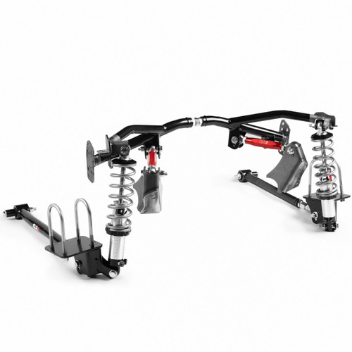 Rear Suspension Kit - Double Adjustable - 170 lb/in Spring Rate - Crossmember / Shocks / Springs / Trailing Arms - Steel - Black Powder Coat - GM F-Body 1970-81 - Kit