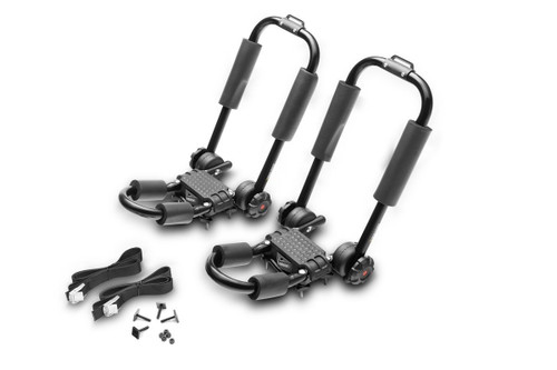Roof Rack - Kayak Carrier - Bed Rack Mount - Elevated - 1 Kayak - Steel - Black Powder Coat - Universal - Kit