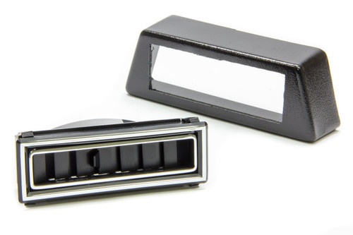 Heating / Cooling Louver - Under Dash - Rectangle - 2.5 in Hose - Plastic - Black / Chrome - Each