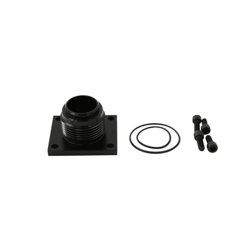Fuel Pump Adapter - Lil Bertha - 20 AN Male O-Ring - Aluminum - Black Anodized - Waterman Fuel Pumps - Each Fuel Pump Adapter - Lil Bertha - 20 AN Male O-Ring - Aluminum - Black Anodized - Waterman Fuel Pumps - Each