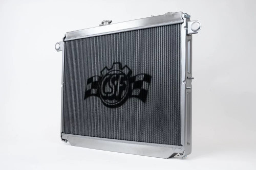 Radiator - 27.69 in W x 20.06 in H x 2.06 in D - Driver Side Inlet - Passenger Side Outlet - Aluminum - Toyota Landcruiser 1998-2007 - Each Radiator - 27.69 in W x 20.06 in H x 2.06 in D - Driver Side Inlet - Passenger Side Outlet - Aluminum - Toyota Landcruiser 1998-2007 - Each