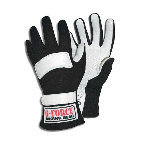 Driving Gloves - G5 RaceGrip - SFI 3.3/5 - Double Layer - Nomex / Leather - Black - X-Large - Pair