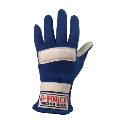 Driving Gloves - G5 RaceGrip - SFI 3.3/5 - Double Layer - Nomex / Leather - Blue - 2X-Large - Pair