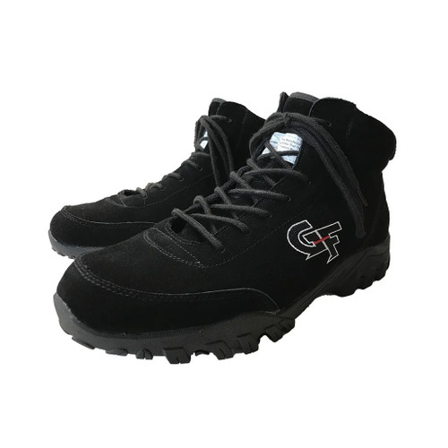 Shoe - GF SFI Crew Shoes - Mid-Top - SFI 3.3/5 - Fire Retardant - Black - Size 13 - Pair