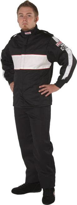 Driving Jacket - GF505 - SFI 3.2A/5 - Triple Layer - Fire Retardant Cotton / Nomex - Black / White - 2X-Large - Each