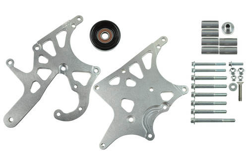 Alternator Bracket - High Mount - Driver Side - Head Mount - Aluminum - Natural - GM LS-Series - Kit