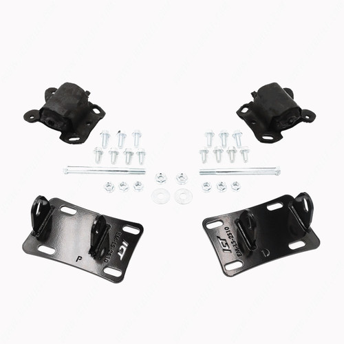 Motor Mount - Bolt-On - Steel - Black Powder Coat - GM LS-Series - GM Compact Truck 1982-2005 - Kit