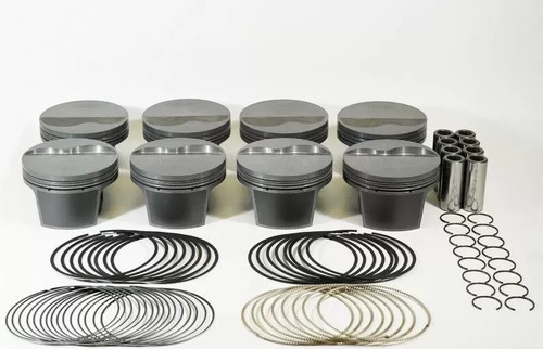 Piston and Ring - PowerPak - Forged - 4.160 in Bore - 1.0 x 1.0 x 2.0 mm Ring Grooves - Minus 6.00 cc - Small Block Chevy - Kit