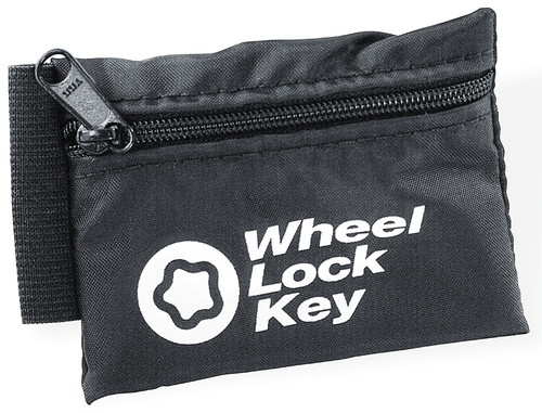 Storage Pouch - Wheel Lock Key Storage - 4.25 x 3.25 in - Zippered Closure - Nylon - Black - Each