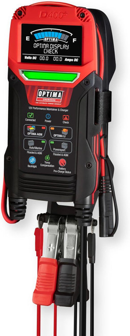 Battery Charger - D400 Plus - Battery Maintainer - AGM / Lithium-ion - 12V - 4 amps - Digital - Each