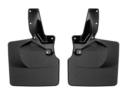 Mud Flap - DigitalFit No-Drill - Front - Plastic - Black / Textured - Factory Steps - Ford Midsize SUV 2021 - Pair