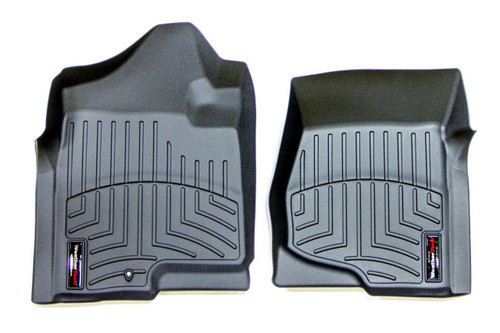 Floor Liner - Front - Plastic - Black / Textured - GM Fullsize SUV / Truck 2007-13 - Pair