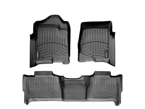 Floor Liner - Front / 2nd Row - Plastic - Black / Textured - GM Fullsize SUV 2007-14 - Kit