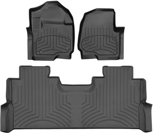 Floor Liner - HP - Front / 2nd Row - Plastic - Black / Textured - Ford Fullsize Truck 2017-22 - Kit
