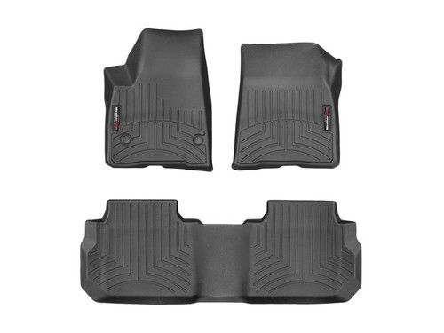 Floor Liner - Front / 2nd Row - Plastic - Black / Textured - GM Midsize SUV 2019-20 - Kit