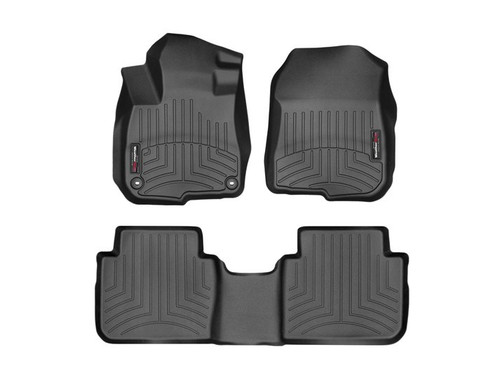Floor Liner - Front / 2nd Row - Plastic - Black / Textured - Honda CRV 2017-19 - Kit