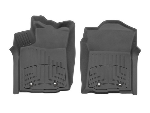 Floor Liner - HP - Front - Plastic - Black / Textured - Toyota Midsize Truck 2018-21 - Pair
