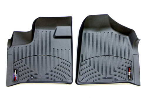 Floor Liner - Front - Plastic - Black / Textured - Chrysler Mini Van 2008-14 - Pair
