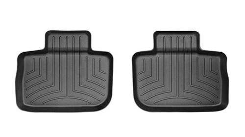 Floor Liner - 2nd Row - Plastic - Black / Textured - Chrysler Fullsize Car 2011-23 - Pair