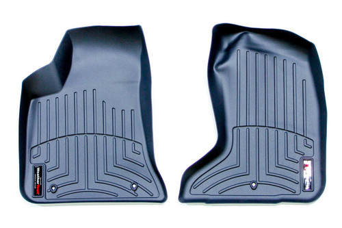 Floor Liner - Front - Plastic - Black / Textured - Chrysler / Dodge Fullsize Car 2011-23 - Pair