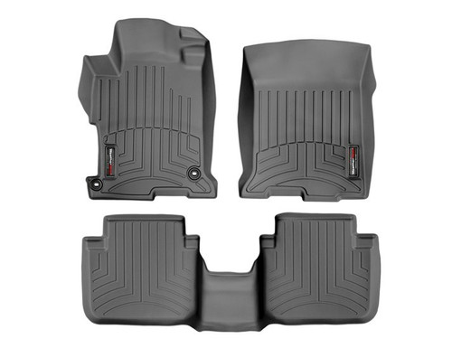 Floor Liner - Front / 2nd Row - Plastic - Black / Textured - Honda Accord 2013-16 - Kit