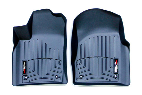 Floor Liner - Front - Plastic - Black / Textured - Dodge Midsize SUV / Jeep Grand Cherokee 2013-17 - Pair