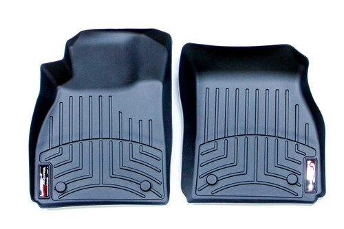 Floor Liner - Front - Plastic - Black / Textured - Chevy Malibu 2013-14 - Pair
