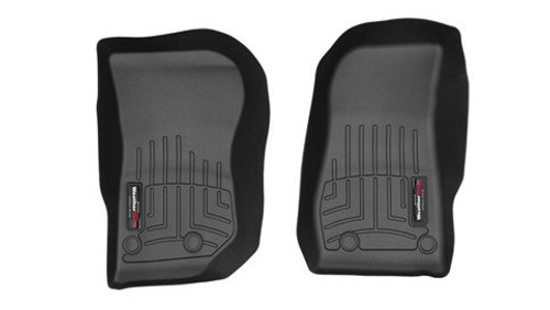 Floor Liner - Front - Plastic - Black / Textured - Jeep Wrangler JK 2014-15 - Pair