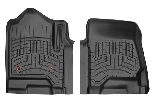 Floor Liner - HP - Front - Plastic - Black / Textured - Ford Fullsize Truck 2010-14 - Pair