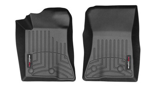 Floor Liner - Front - Plastic - Black / Textured - Ford Mustang 2015-24 - Pair